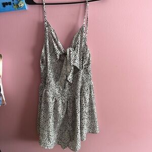 SHEIN Black and White Spotted Mini Dress